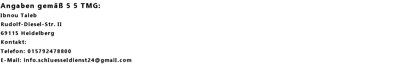 Impressum - Schlüsseldienst Hamm